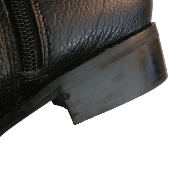 Franco Fortini Black Leather Wide Calf Riding Boots Wide Knee High Boots… - Picture 12 of 12